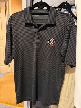 Florida State Seminoles Black Striped Polo Shirt